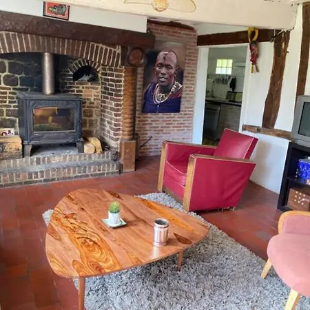 Сasa de vacaciones Belle Longère Normande, Cheminée Et Jardin Arboré Canville-les-Deux-Églises