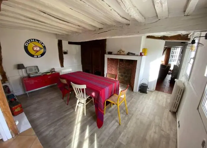 Belle Longere Normande, Cheminee Et Jardin Arbore Σπίτι διακοπών Canville-les-Deux-Églises